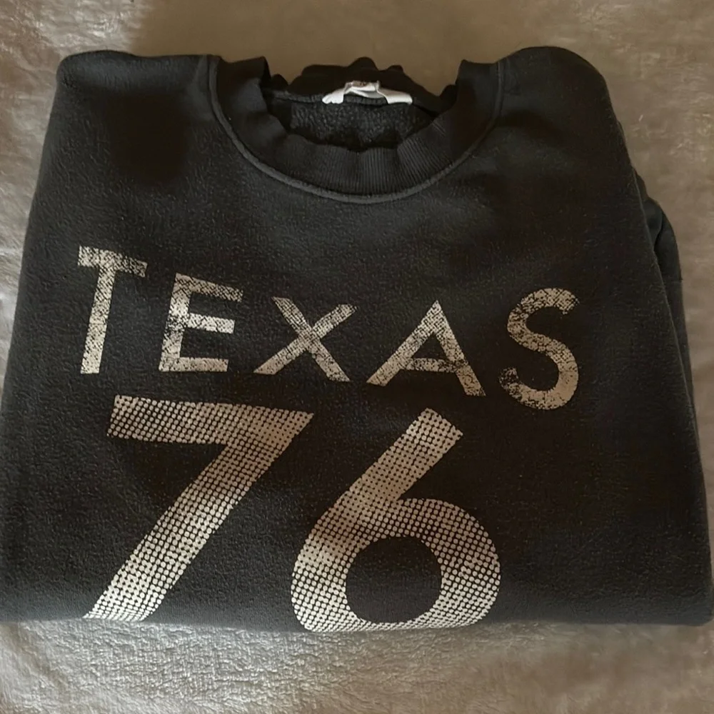 Gently Loved Texas 76 Unisex Gray Sweatshirt by Ascot & Hart
